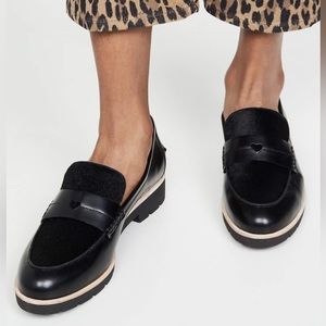 Black Calf Hair Slip On Kate Spade Kimi Loafer Flat